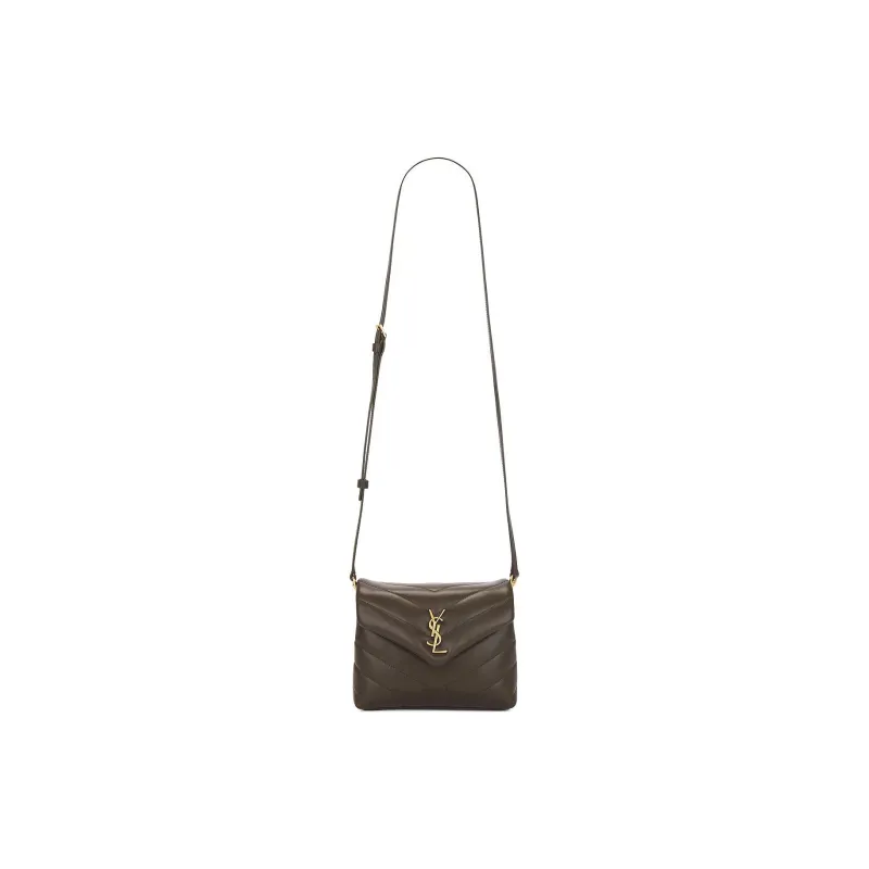 SAINT LAURENT Quilting Calfskin Crossbody Bag Shoulder Bag Women's Light Musk-0