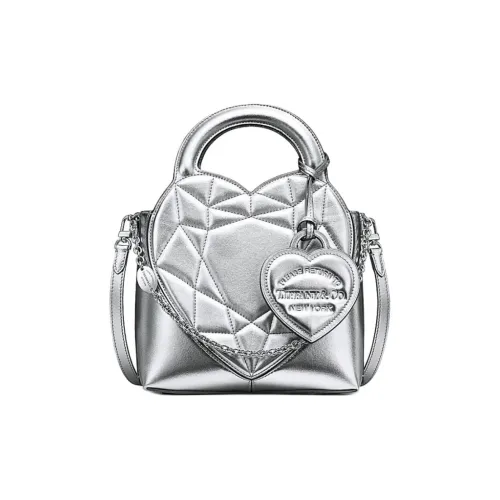 TIFFANY & CO. Return To Tiffany Collection Lambskin Tote Bag, Shopping Bag, Shoulder Bag, Handbag Mini Women's Silver