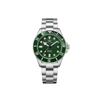 Welly Merck Mechanical Movement Stainless Steel Watchband Watch Men's Watches Green Dial