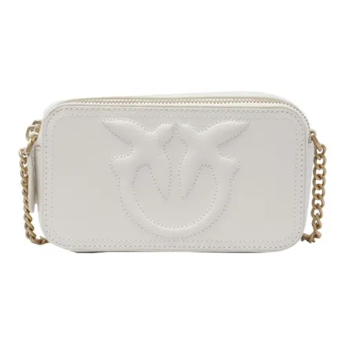 PINKO Calfskin Camera Bag Shoulder Bag Crossbody Bag Women's White
