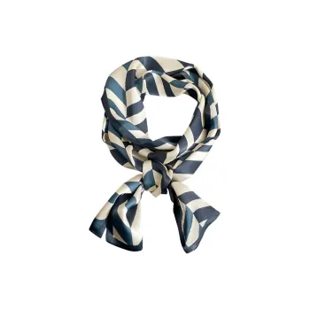 MITHAOL KUSC 100% Mulberry Silk Silk Scarves Women's Wheat Ear Blue