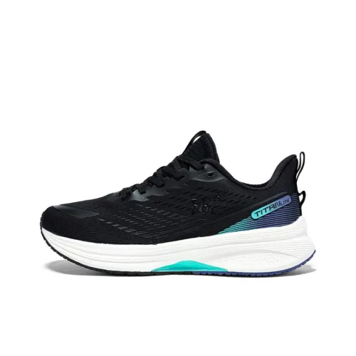 361° Anti-Slip Wear-Resistant Low-Top Running Shoes Men's Black Blue