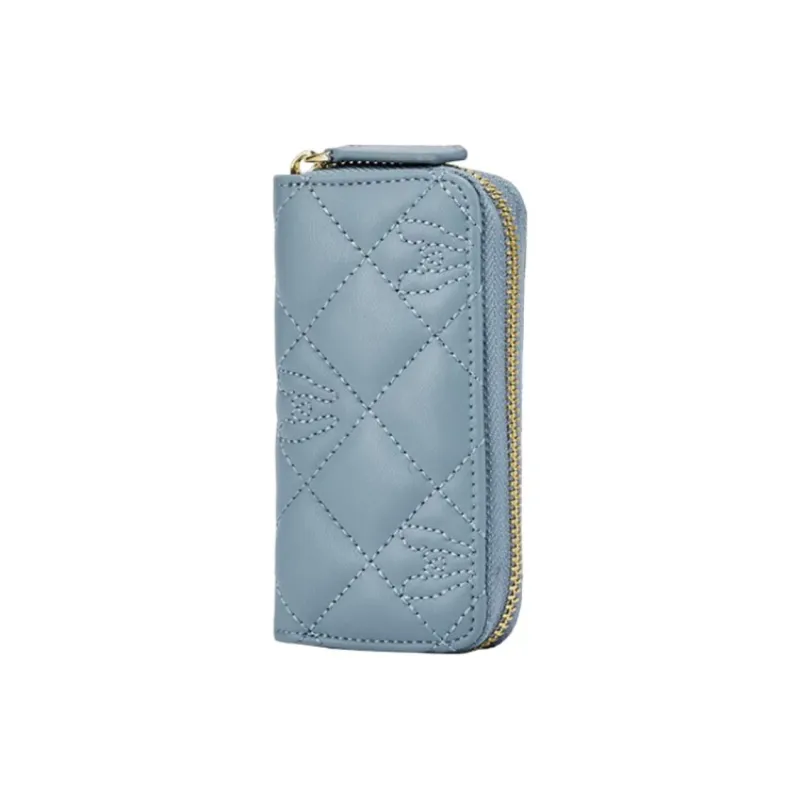 Hush Puppies Cow Split Leather Key Pouch Regular Women's Blue-2