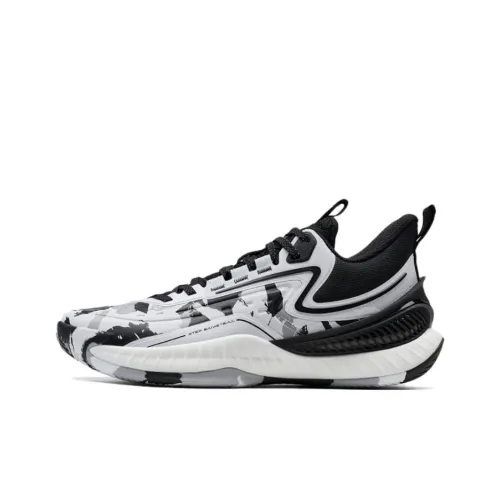 XTEP Shudder 2 Generations Wear resistant And Lightweight Low Top Basketball Shoes Men's White Black