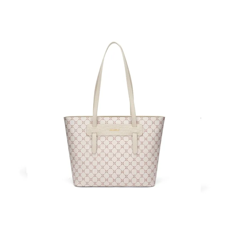 MashaLanti PVC Tote Bag Shoulder Bag Handbag Regular Women's Beige Pink/Dark Brown & Apricot-10