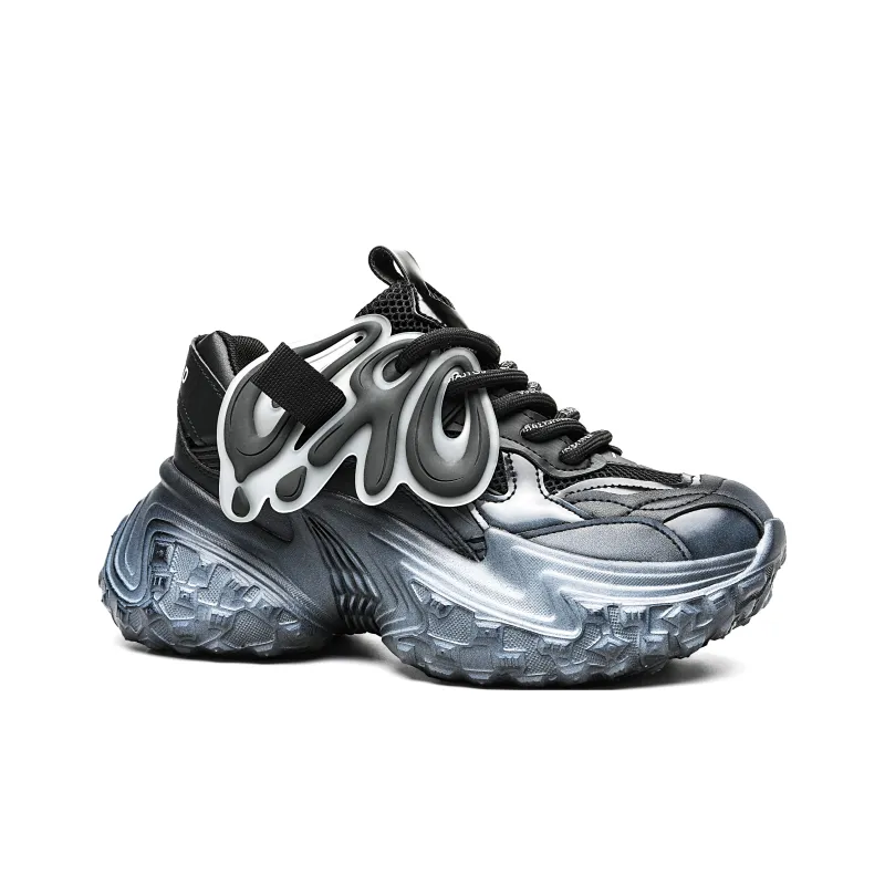 ORD Anti Slip And Wear Resistant Height Increasing Low Top Chunky Sneakers Unisex Starry Black-1