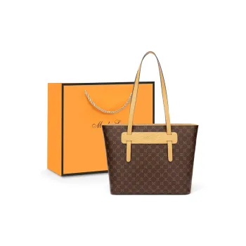 MashaLanti PVC Tote Bag Shoulder Bag Handbag Regular Women's Beige Pink/Dark Brown & Apricot