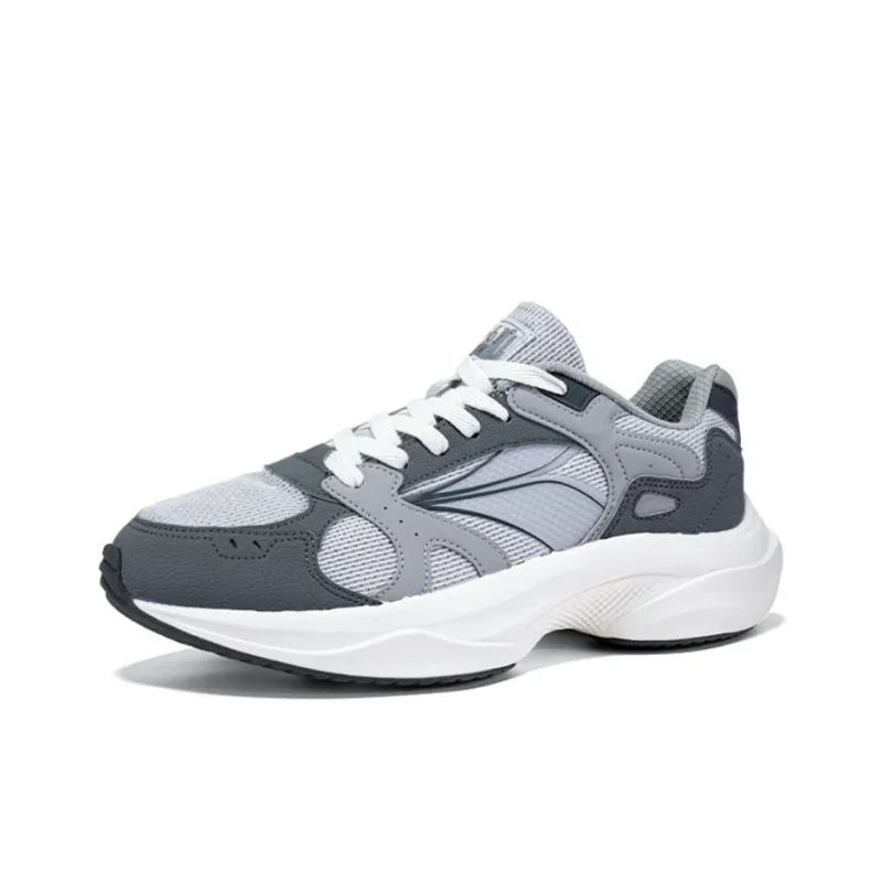 361° Breathable And Slip Resistant Low Top Casual Shoes Men's Gray Blue-2