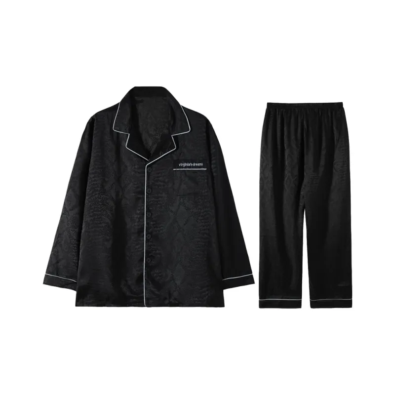 Qiao Ni Tong Pajama Set Men's Premium Black-0