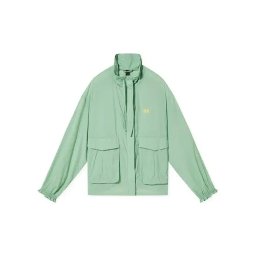 QIAODAN Trench Coats Women's Eau Green