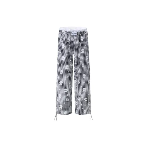 GBXM Casual Pants Unisex Black/White Plaid