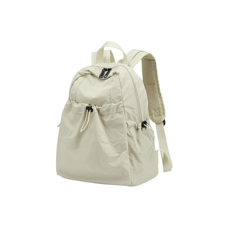 ST&SAT Fabric Handbag Backpack Regular Unisex Black/Khaki-8