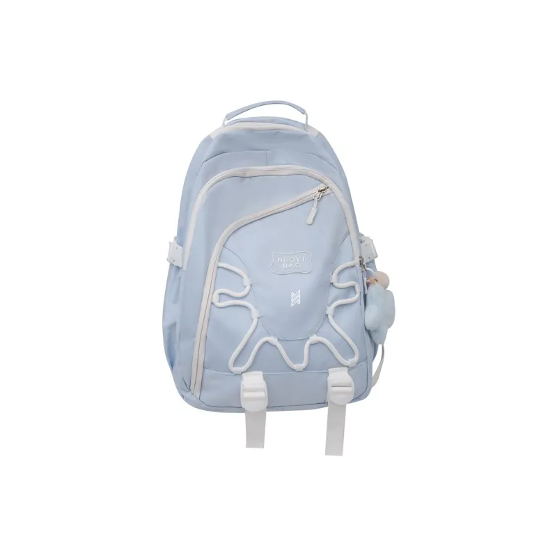 NOMK Nylon Backpack Handbag Women's White/Black/Yellow/Pink/Blue/Green-10