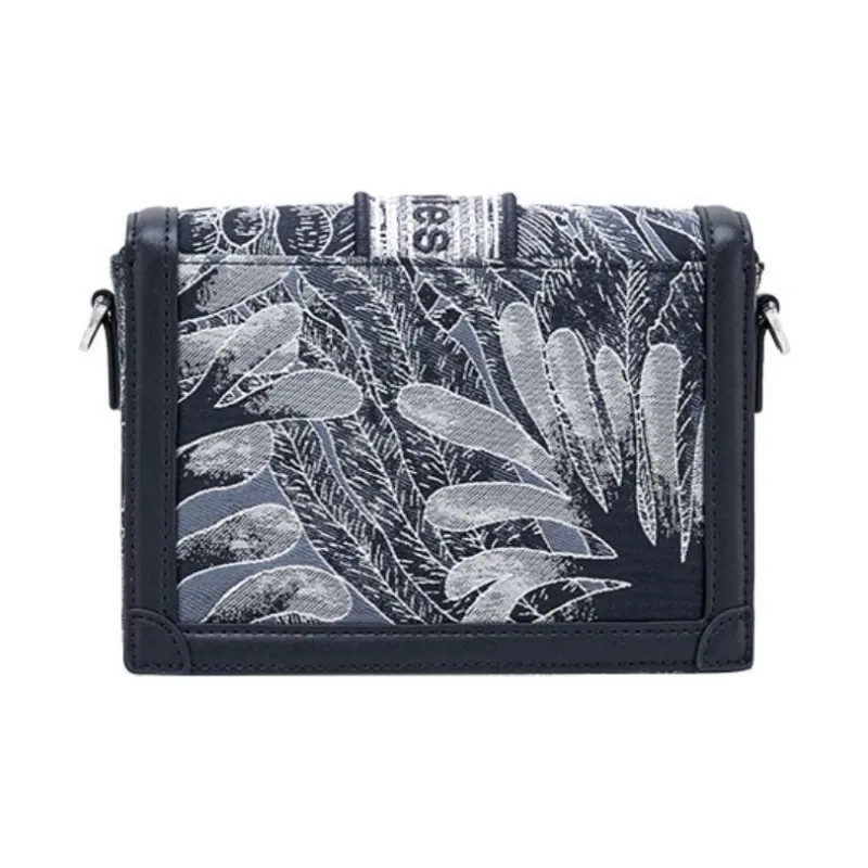 Hush Puppies Fabric With Synthetic Leather Crossbody Bag Shoulder Bag Women's Blue-3