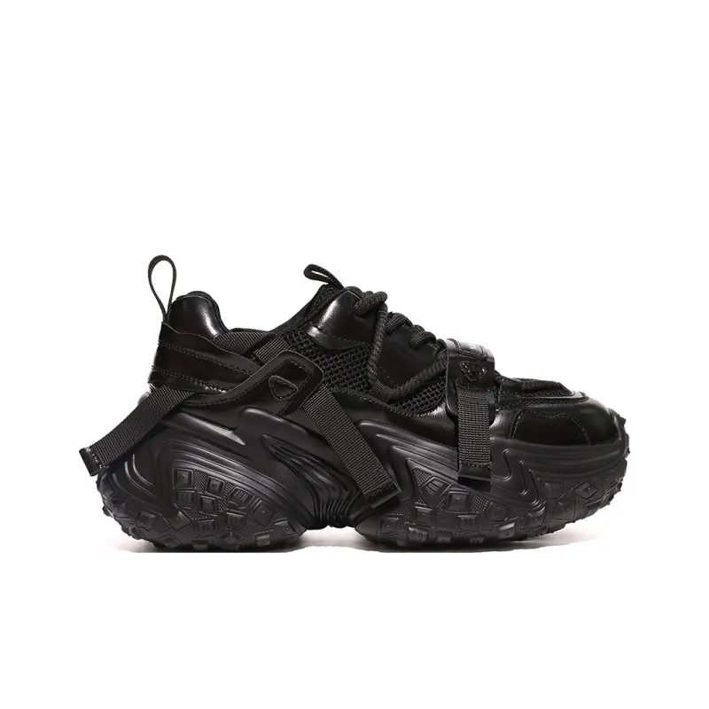 XIAOFAMIAO Breathable Height Increasing Low-Top Chunky Sneakers Women's-11