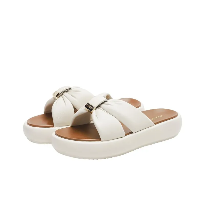 HARSON Abrasion Resistant Slide Slippers Women's Milkshake White-2