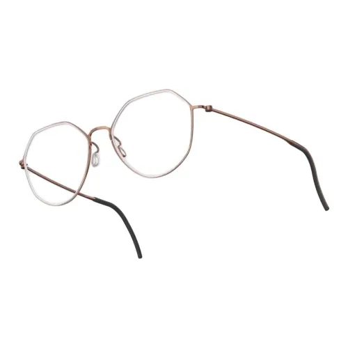 LINDBERG Titanium Irregular Shape Eyeglass Frames Unisex Gold