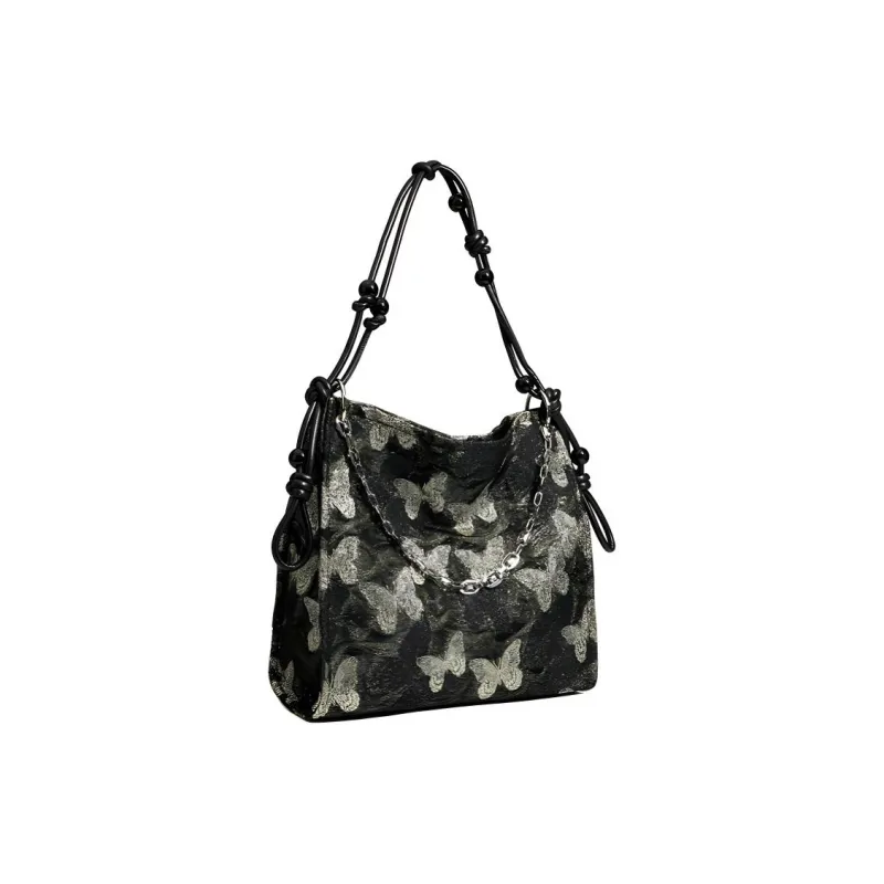 H YXIANG PU Shoulder Bag Regular Women's Black/Pink-1