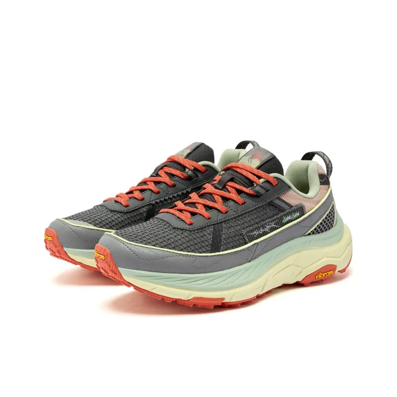 QIAODAN Mountain God 2 LITE Running Shoes Men Low Top Iron Gray/Oxidized Green-3