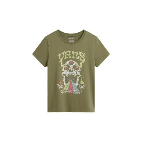 Vans Skull Saucer T-Shirts Women's Green