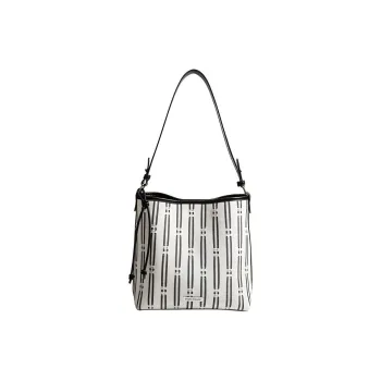 H YXIANG PU Tote Bag Shoulder Bag Regular Women's Black White