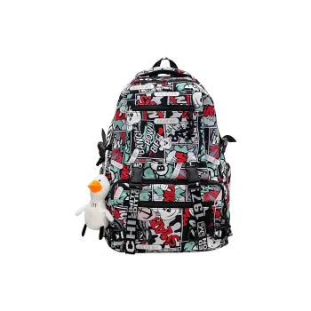 Alcohol Dragon Nylon Backpack Regular Unisex Black/Red/Purple/Blue