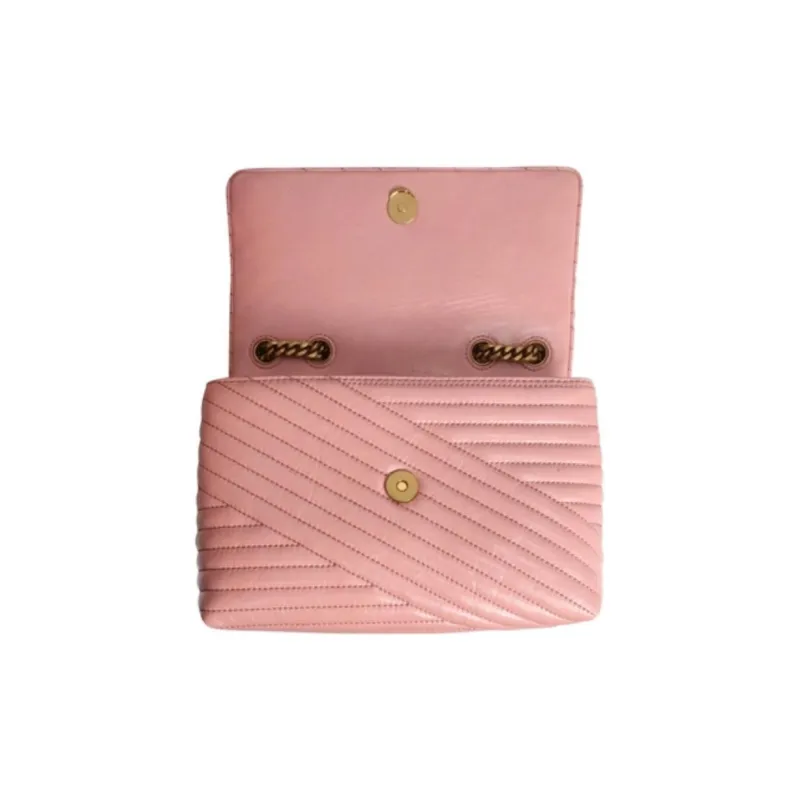 TORY BURCH Kira Leather Crossbody Bag, Shoulder Bag Women's Pink-4