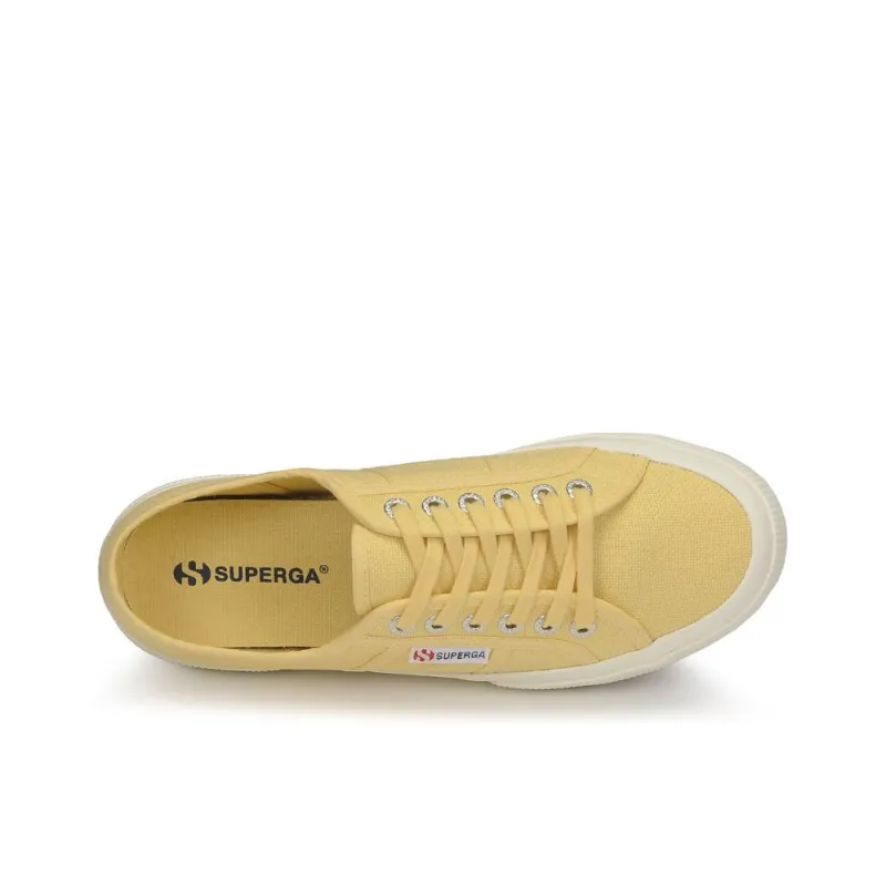 SUPERGA Anti Slip Wear Resistant Low Top Skateboard Shoes Women's Yellow-5
