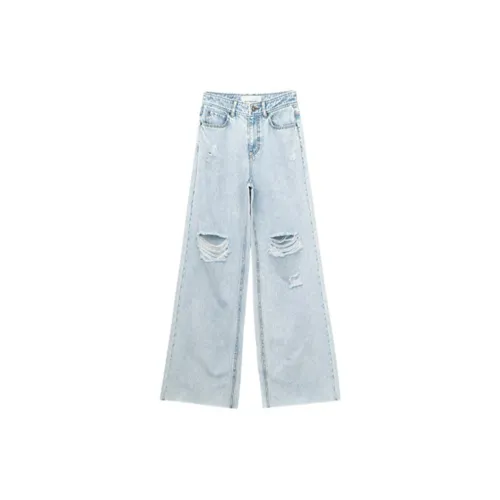 BASIC HOUSE Jeans Women's Blue Heather Gray