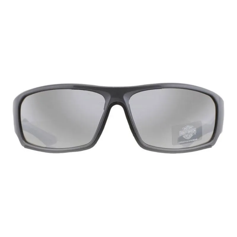 Harley Davidson Plastic Rectangular Sunglasses Men's Gray-1