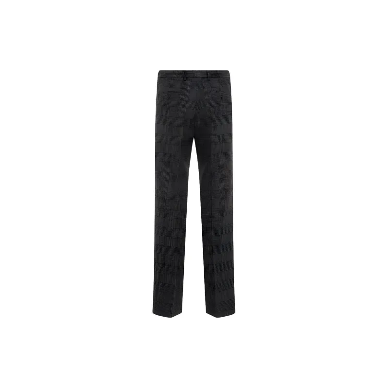 PRADA Prince Of Wales Mid Rise Checked Trousers-1