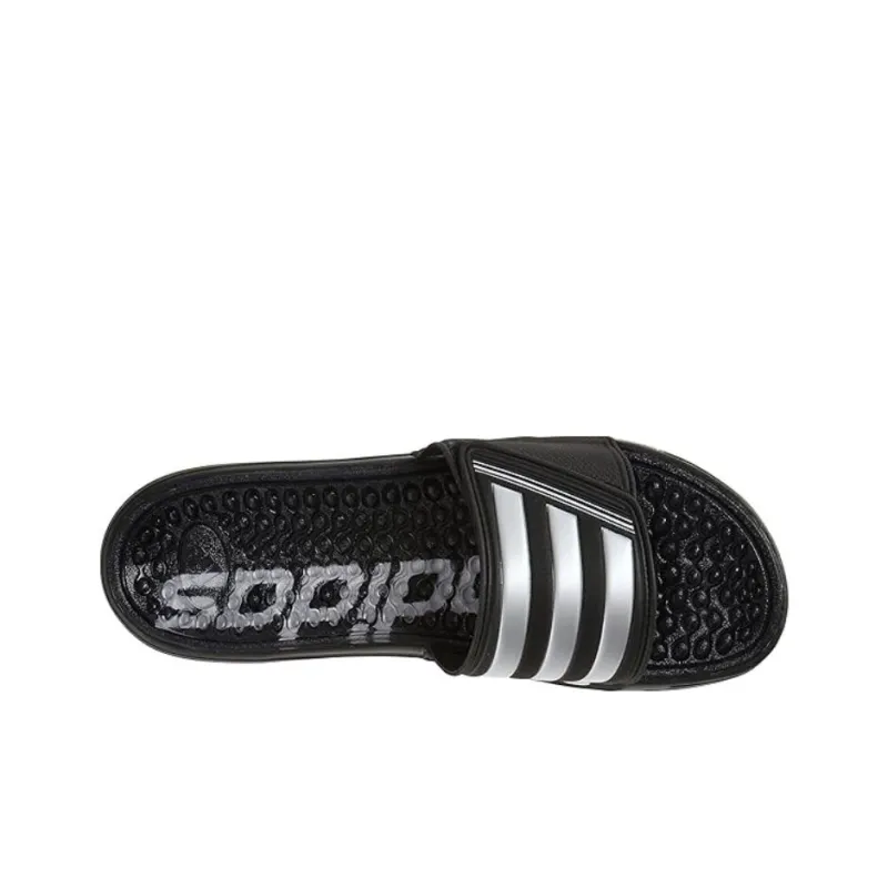 Adidas Slip-Resistant Abrasion-Resistant Slide Slippers Unisex Black Gray Color-3