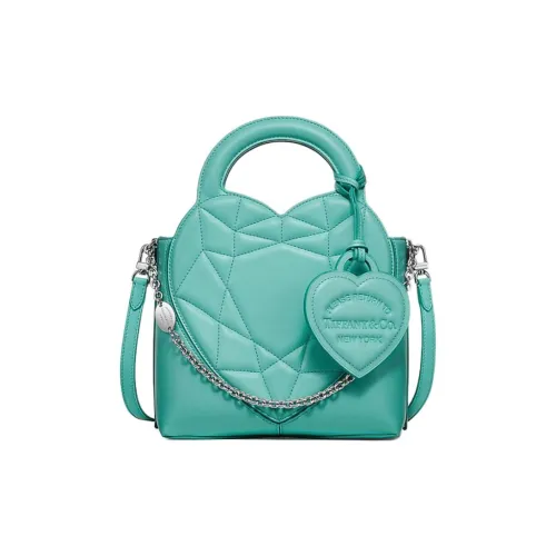 TIFFANY & CO. Return To Tiffany Collection Taurillon Leather Tote Bag, Shopping Bag, Handbag Mini Women's Tiffany Blue