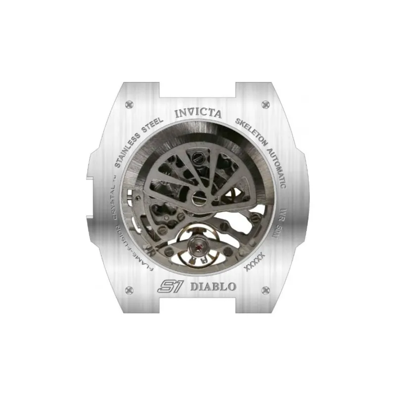 INVICTA Wrist Watch Automatic Mechanical Movement Silicone Strap 44mm Black Dial Men's Watches-2