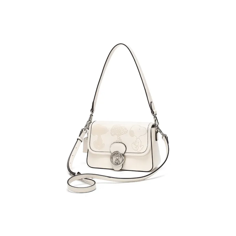 SNOOPY PU Shoulder Bag Crossbody Bag Regular Women's Ecru-3