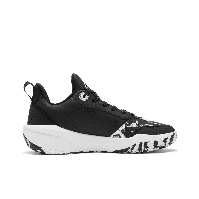 QIAODAN FETEAM Basketball Shoes Men Low Top Black/Jordan White-1