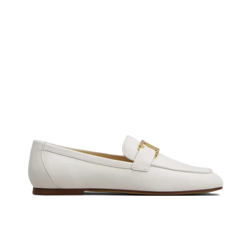 TOD'S T Logo Almond Toe Loafers Women's-1