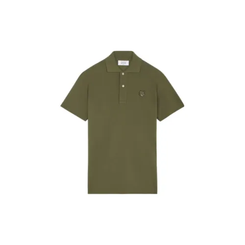 Maison Kitsune Polo Shirts Men Khaki