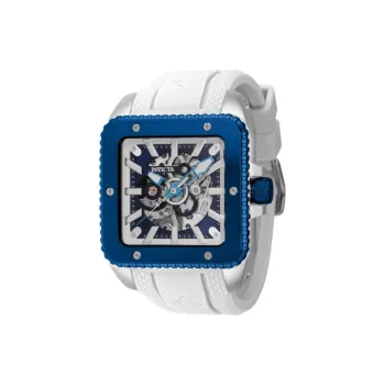 INVICTA Wrist Watch Mechanical Movement Silicone Strap 45mm Cut-Out Dial Men's Watches