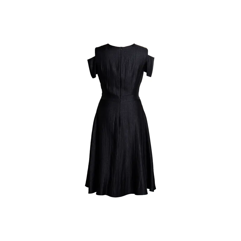 ROEYSHOUSE Short Sleeved Dress Women's Black-1