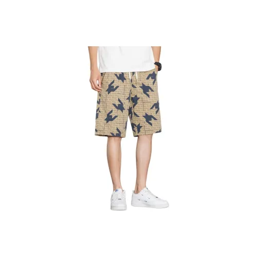 Tonlion Casual Shorts Men Khaki