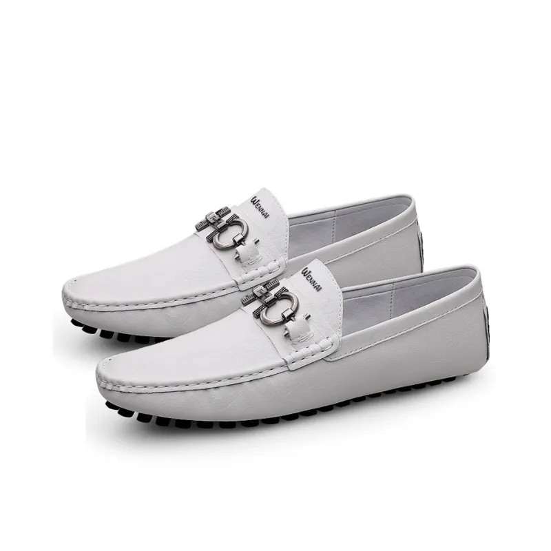 Wen Nai Beanie Shoes Men's White-3