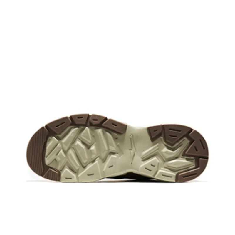 Erke Cushioned Anti-Slip And Wear-Resistant Lightweight Low-Top Running Shoes Men's Gray Brown-5