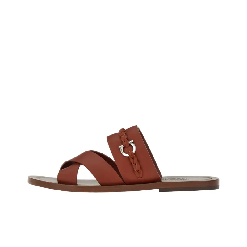 FERRAGAMO Slide Slippers Men's Burgundy-0