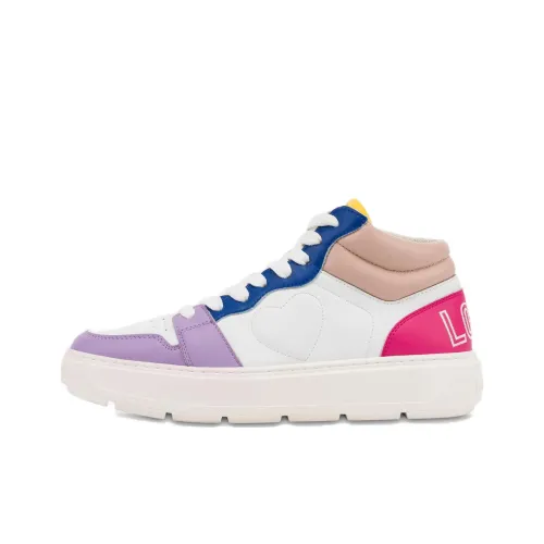 LOVE MOSCHINO Skateboard Shoes Women's Mid-Top Purple