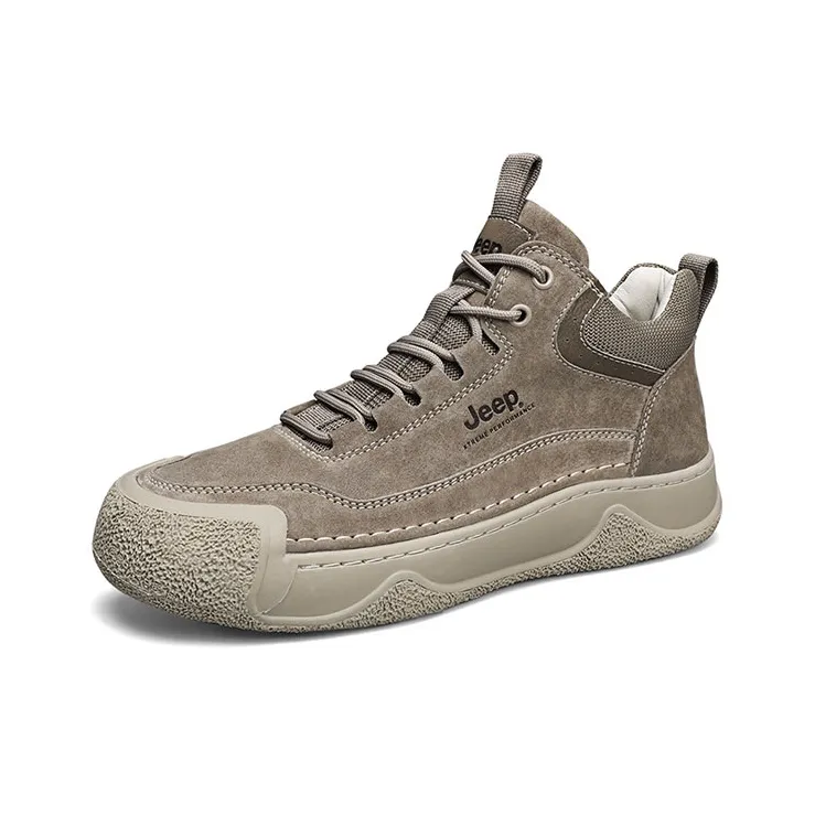 Jeep Wear-Resistant Mid-Top Outdoor Shoes Men's Gray-2