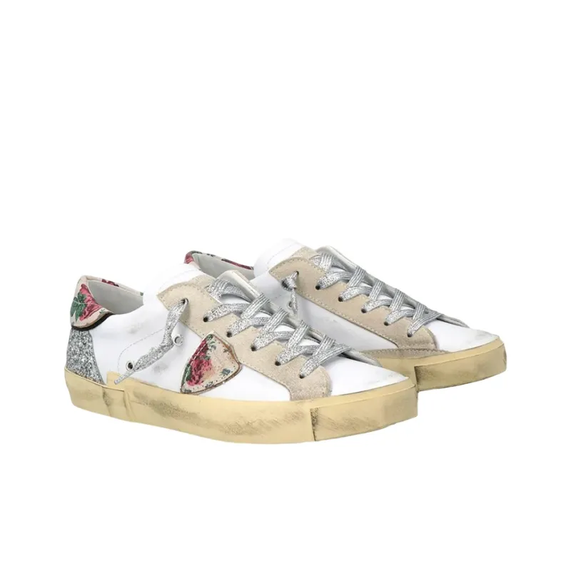 PHILIPPE MODEL Paris Calf-leather Distressed-finish Sneakers-1