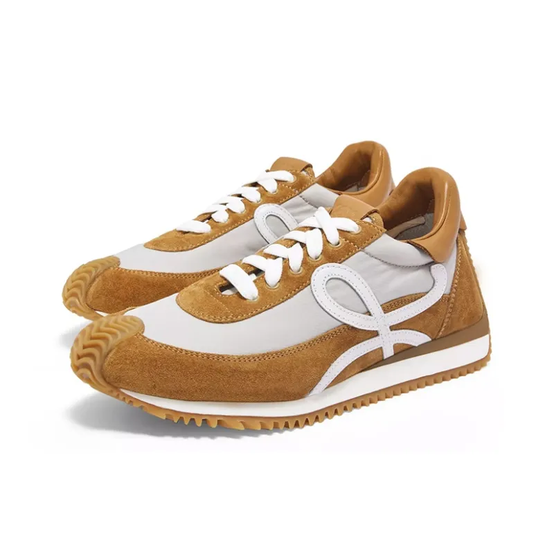LOEWE Flow Runner Shock Absorbers Low Top Casual Shoes Women's Tan-2