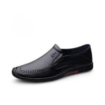 AUSFAMDS Men's Casual Shoes Men Low Top Black