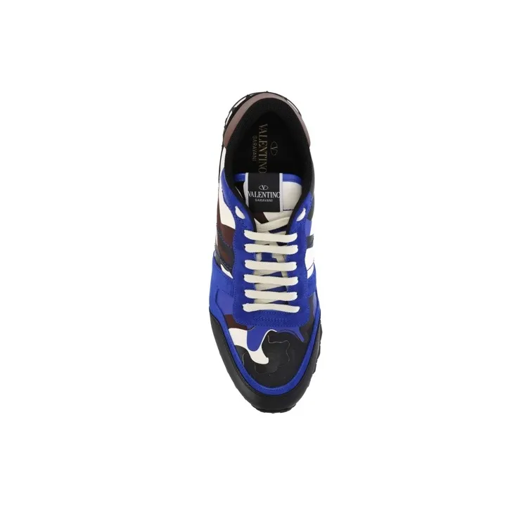 Valentino Garavani Rockrunner Camouflage Lace Up Sneakers-3